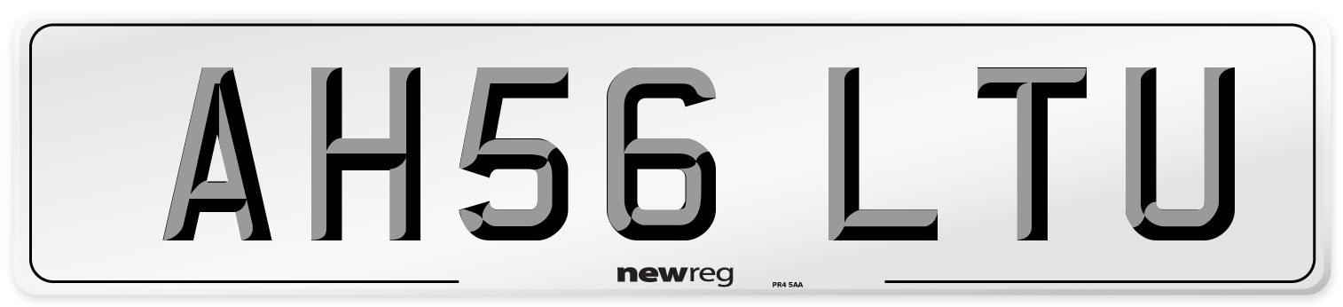 AH56 LTU Number Plate from New Reg